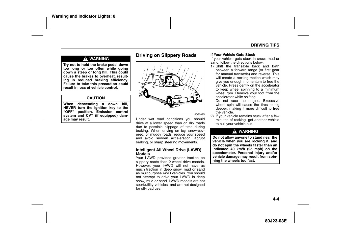 Suzuki 2010 SX4 SportBack User Manual | Page 137 / 297