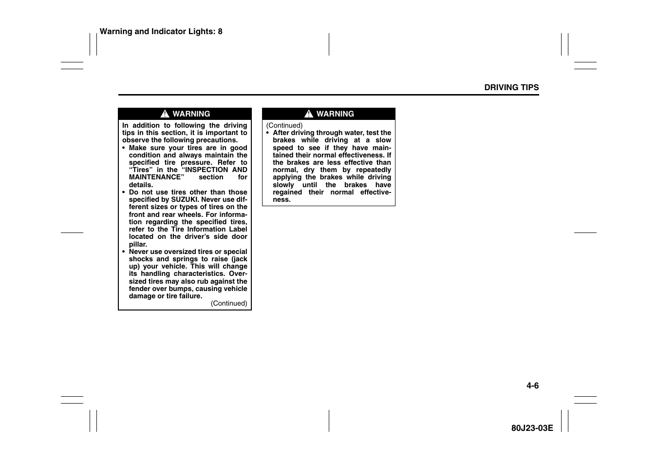 Suzuki 2010 SX4 SportBack User Manual | Page 139 / 297