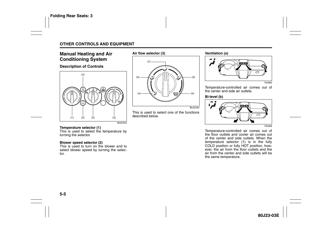 Manual heating and air conditioning system | Suzuki 2010 SX4 SportBack User Manual | Page 146 / 297