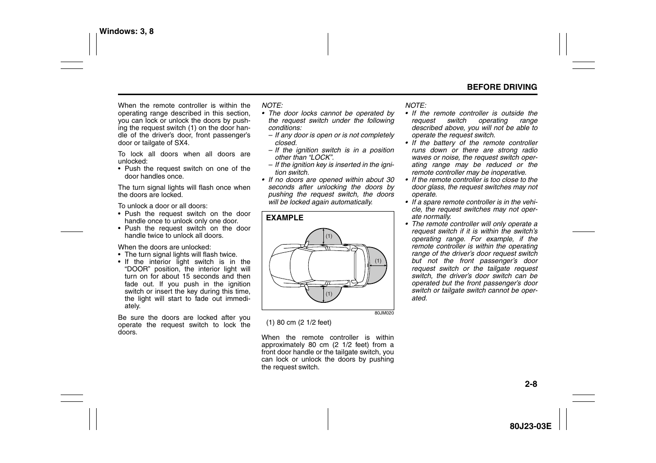 Suzuki 2010 SX4 SportBack User Manual | Page 25 / 297