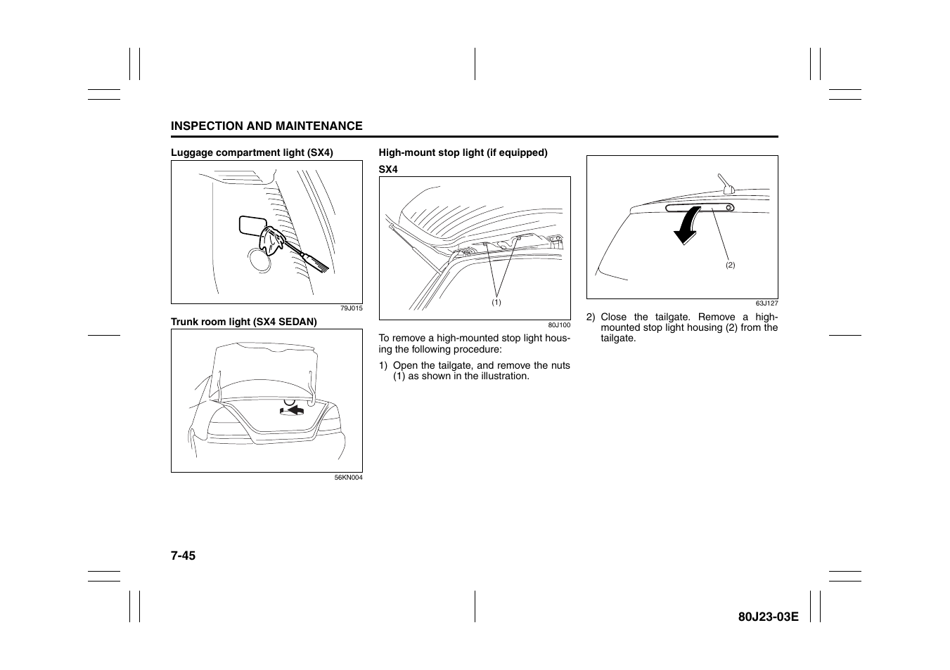 Suzuki 2010 SX4 SportBack User Manual | Page 250 / 297