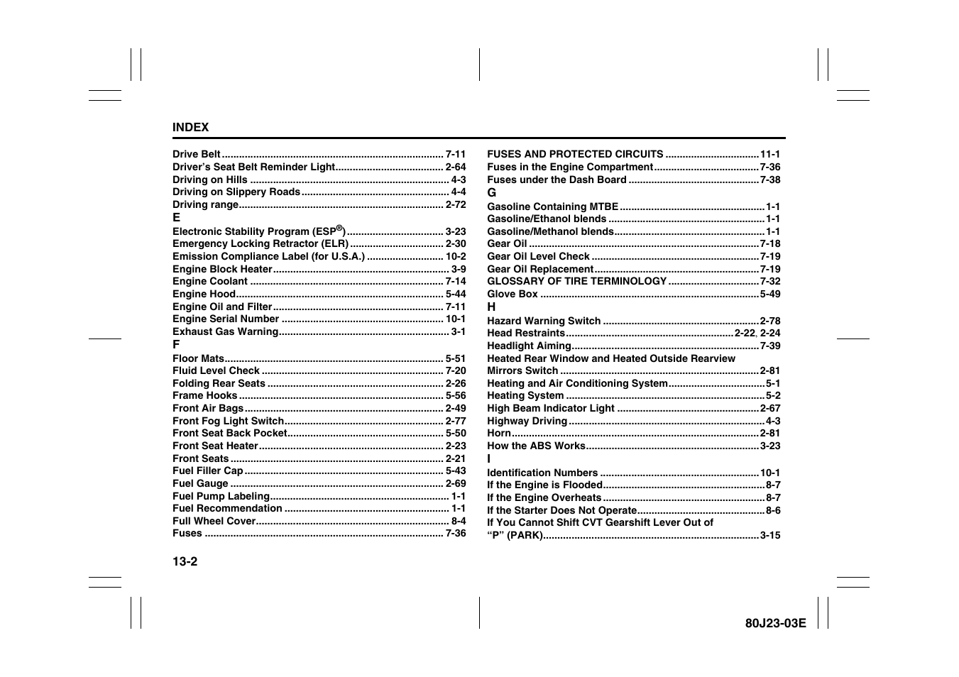 Suzuki 2010 SX4 SportBack User Manual | Page 292 / 297