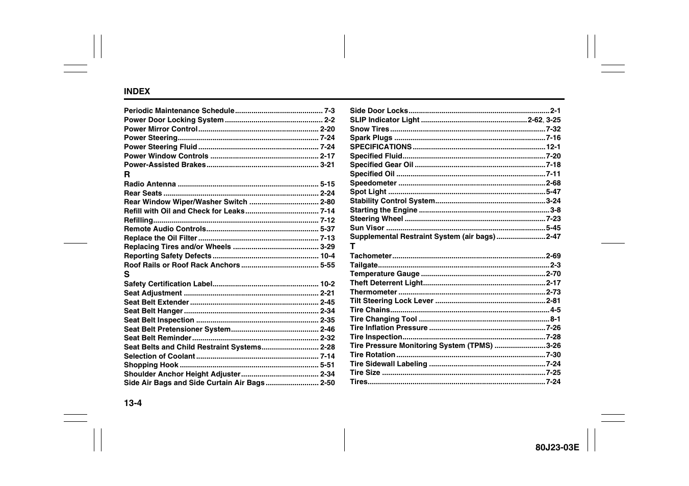Suzuki 2010 SX4 SportBack User Manual | Page 294 / 297