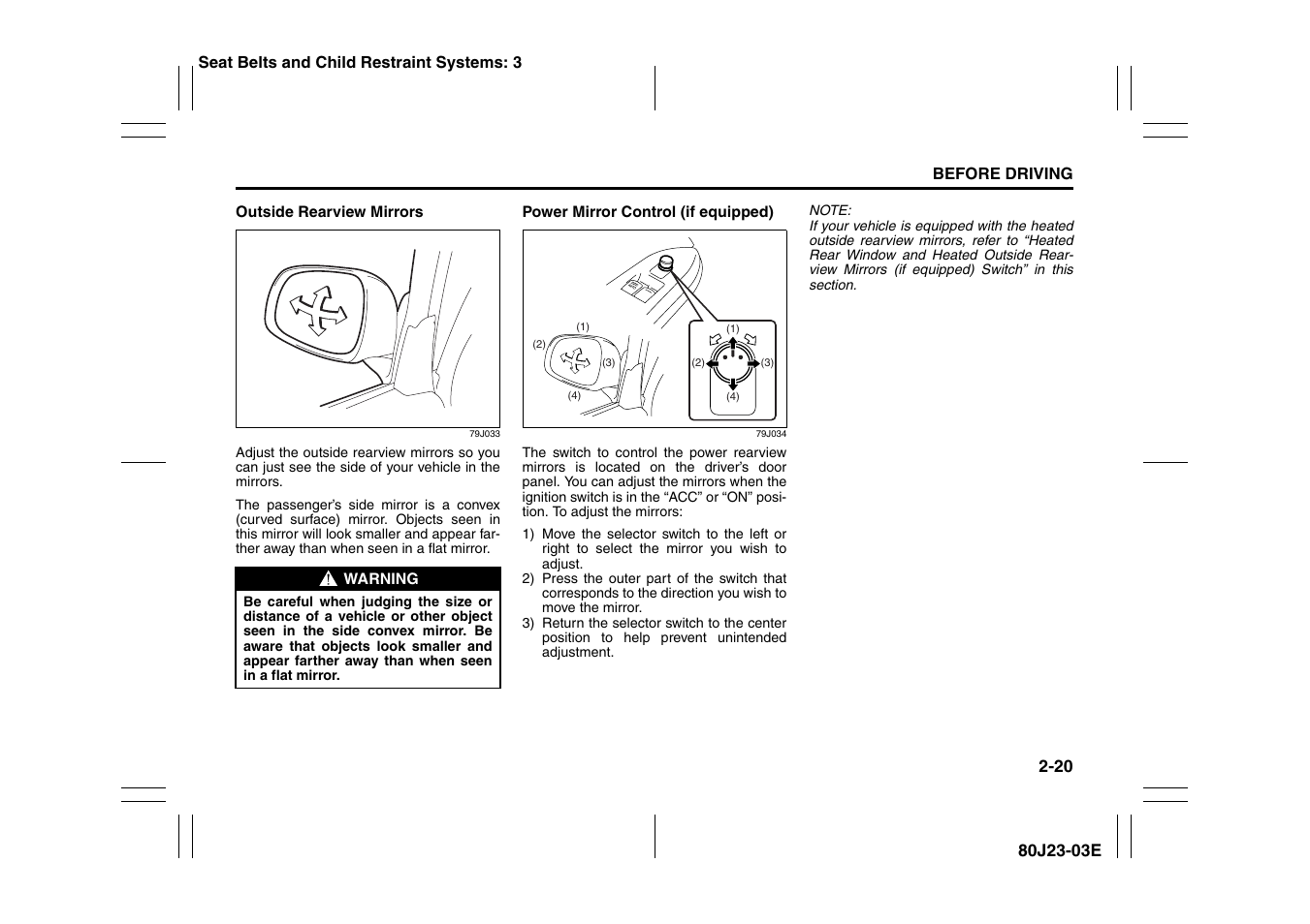 Suzuki 2010 SX4 SportBack User Manual | Page 37 / 297