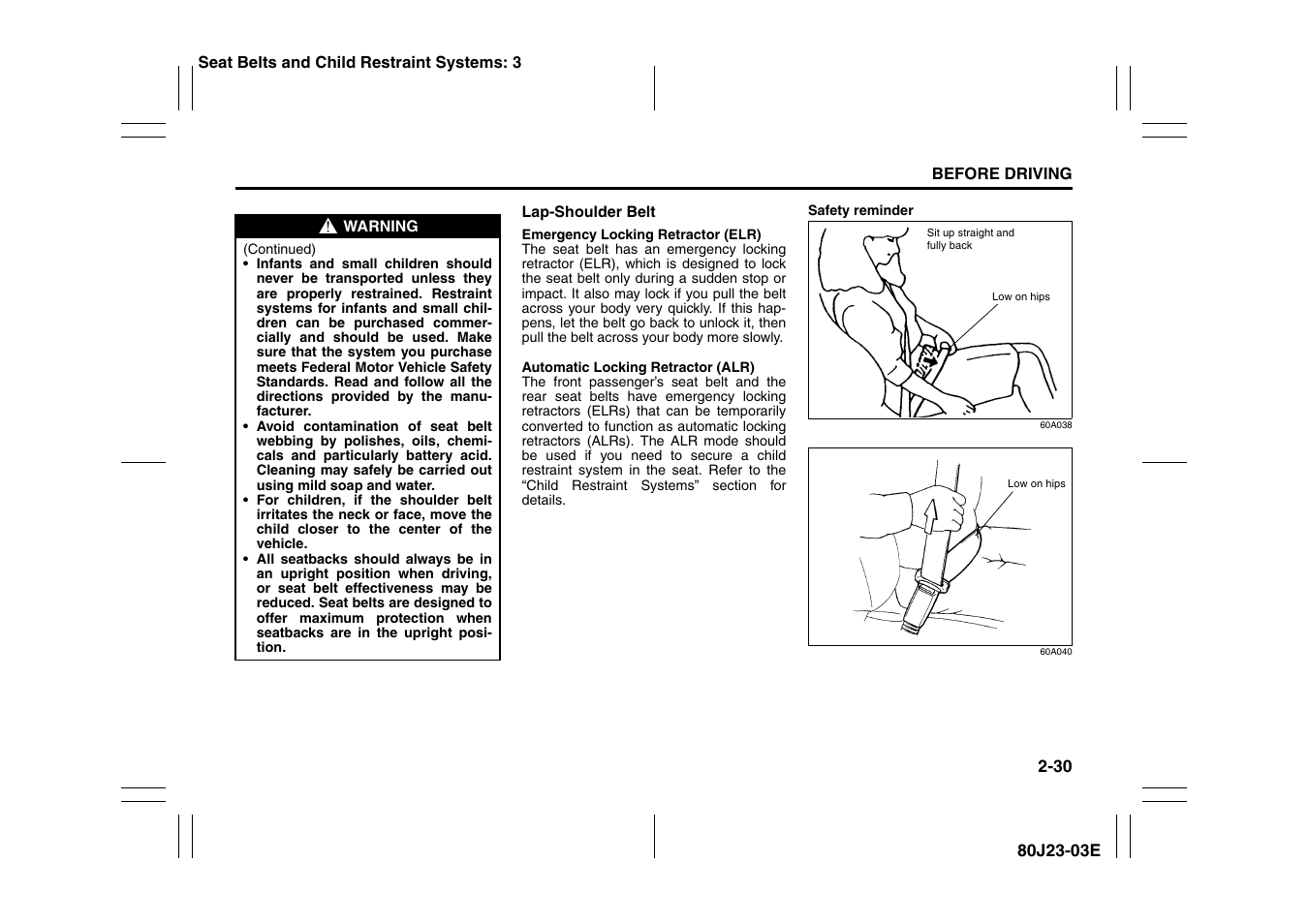 Suzuki 2010 SX4 SportBack User Manual | Page 47 / 297