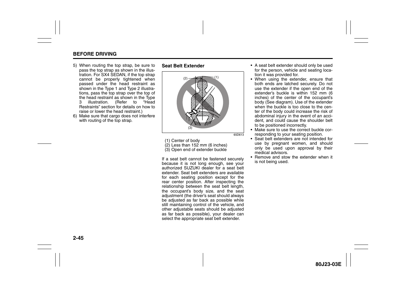 Suzuki 2010 SX4 SportBack User Manual | Page 62 / 297