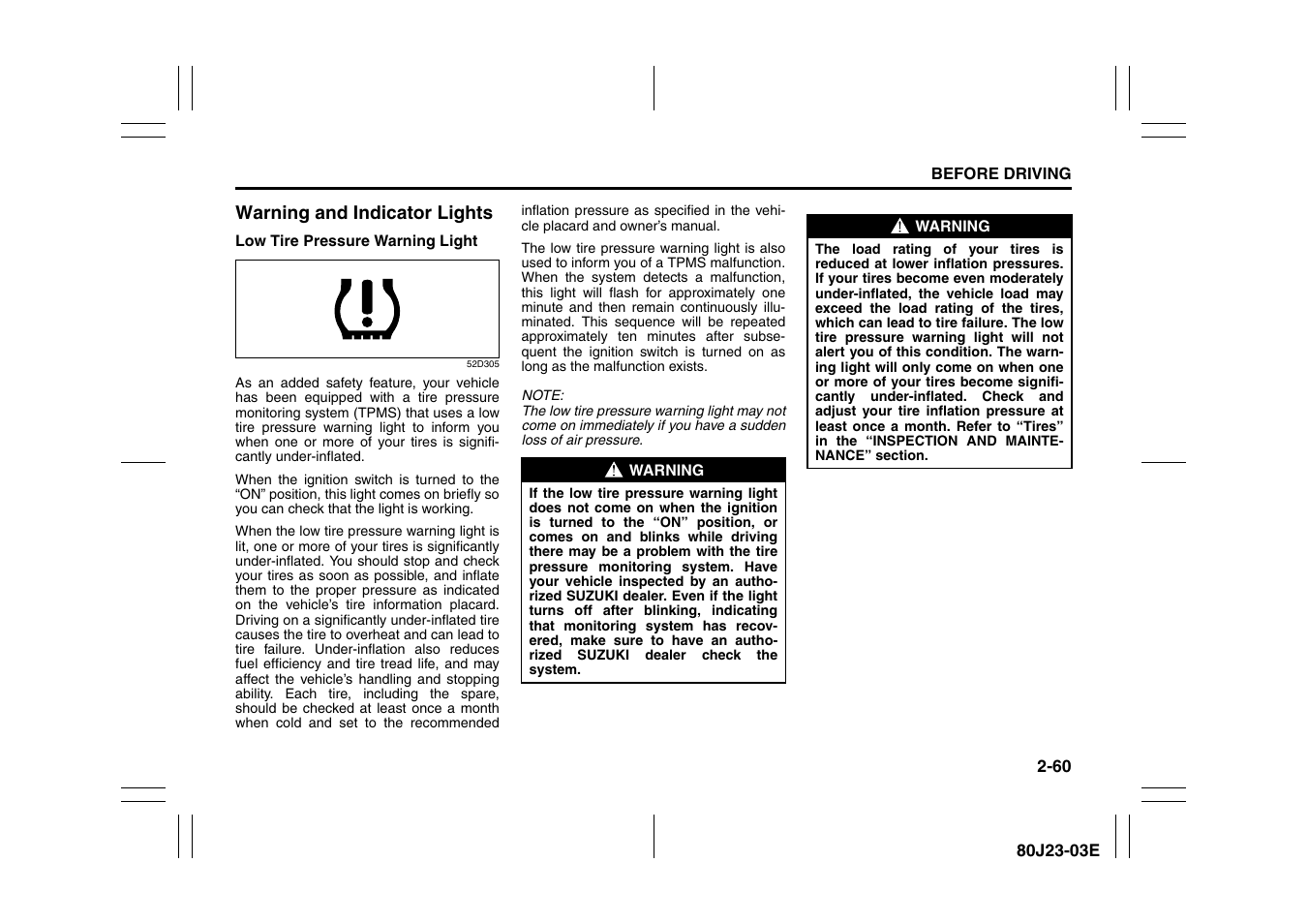 Suzuki 2010 SX4 SportBack User Manual | Page 77 / 297