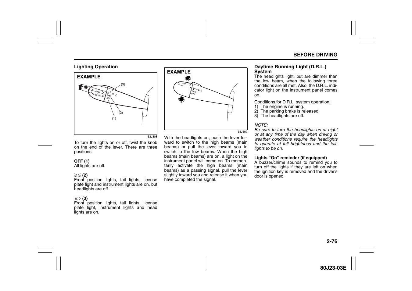 Suzuki 2010 SX4 SportBack User Manual | Page 93 / 297