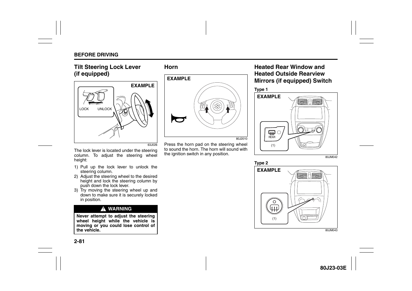 Suzuki 2010 SX4 SportBack User Manual | Page 98 / 297