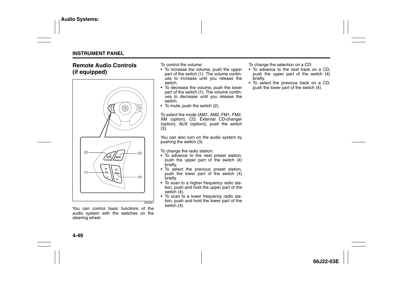 Suzuki Grand Vitara 99011-66J22-03E User Manual | Page 124 / 290