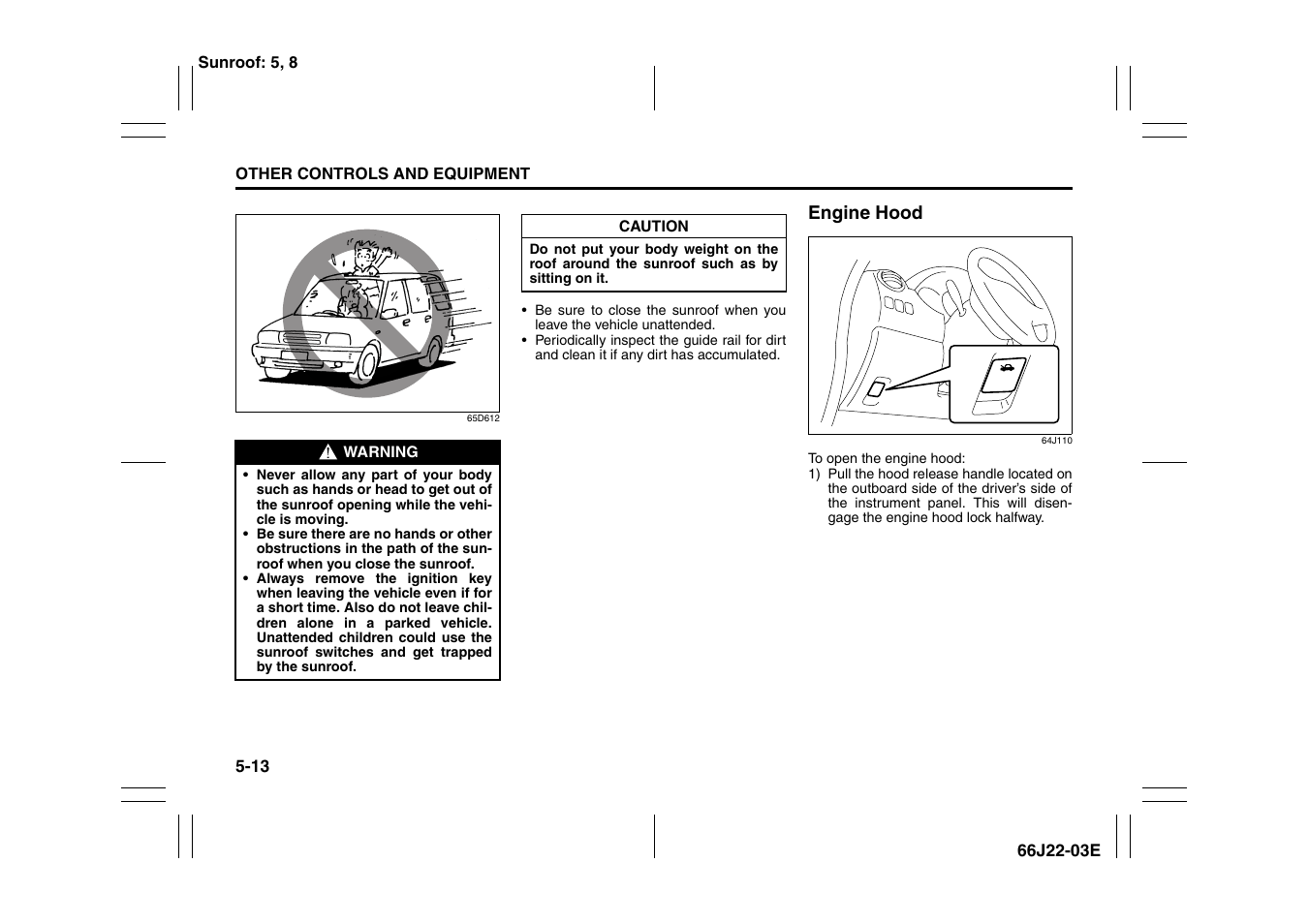 Engine hood -13 | Suzuki Grand Vitara 99011-66J22-03E User Manual | Page 144 / 290