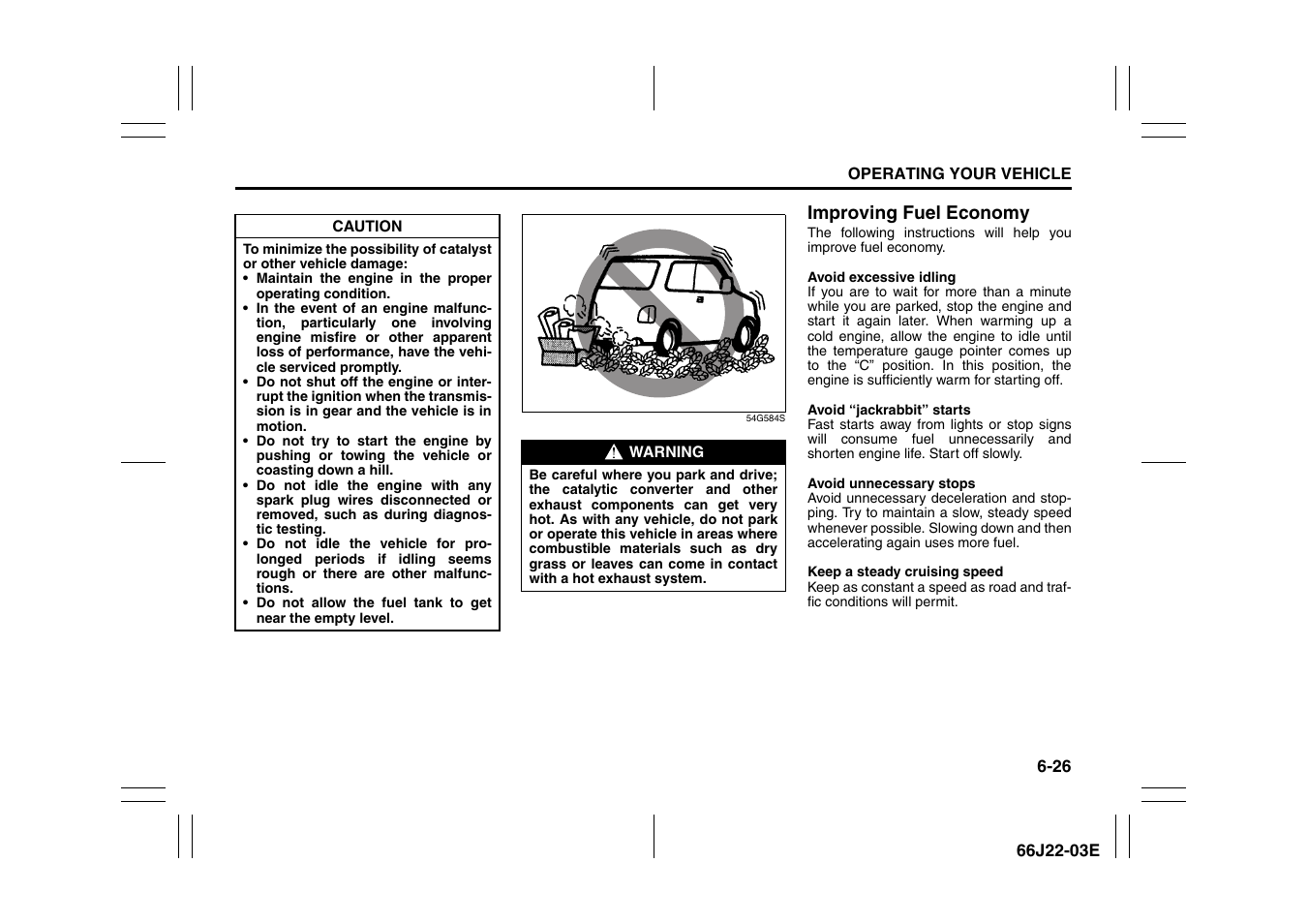 Improving fuel economy -26 | Suzuki Grand Vitara 99011-66J22-03E User Manual | Page 185 / 290