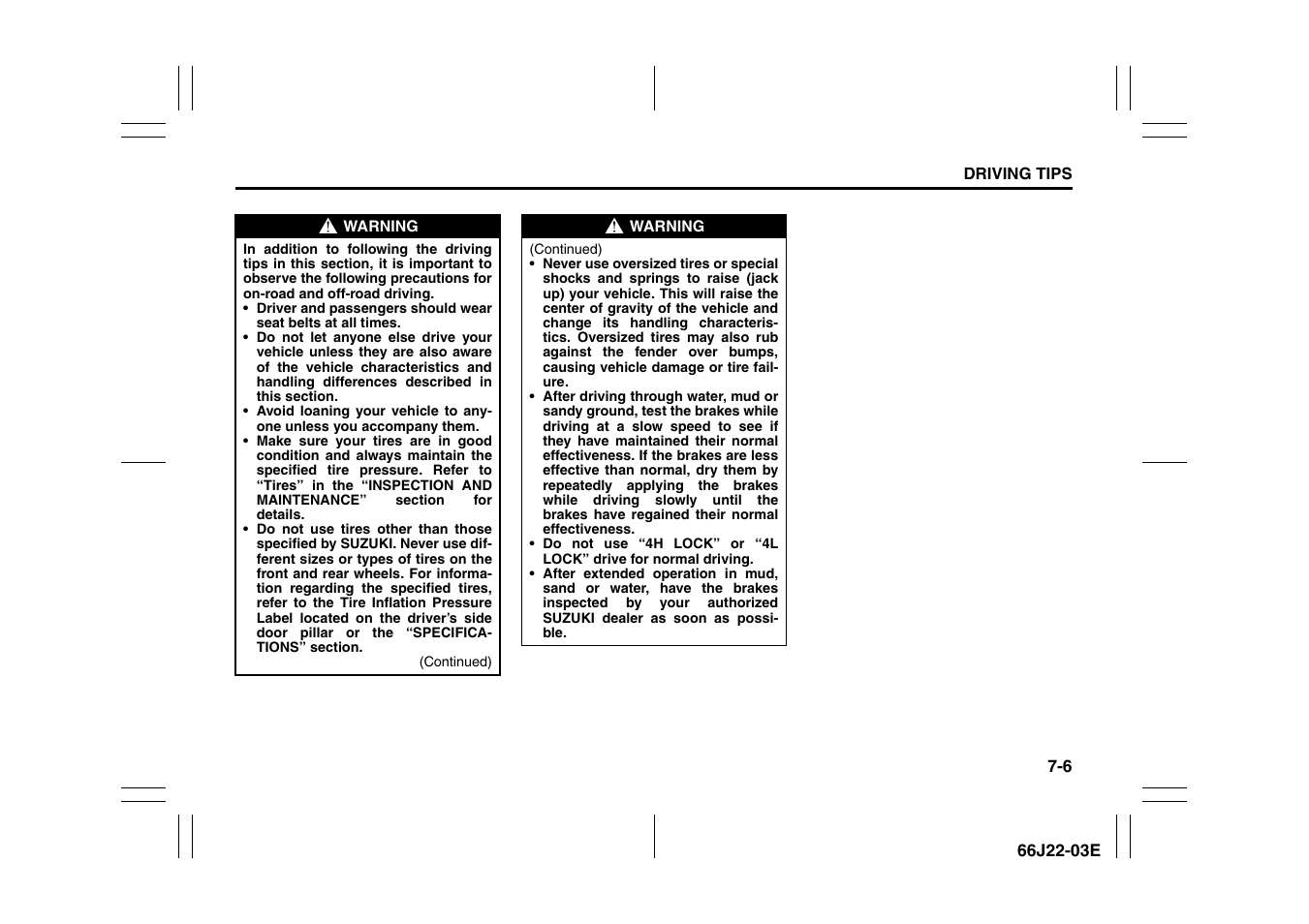 Suzuki Grand Vitara 99011-66J22-03E User Manual | Page 193 / 290