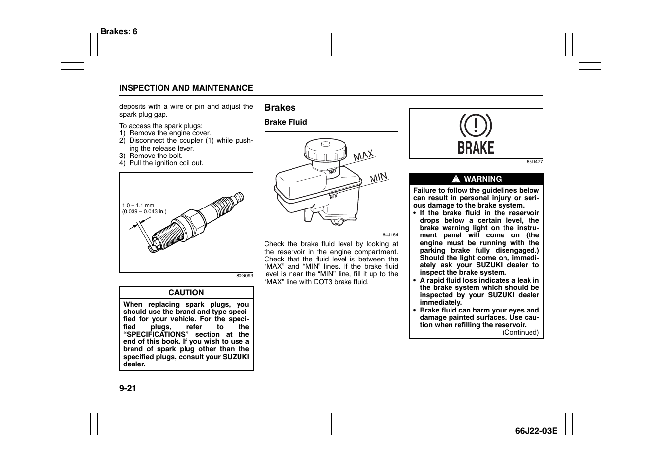 Brakes -21 | Suzuki Grand Vitara 99011-66J22-03E User Manual | Page 228 / 290