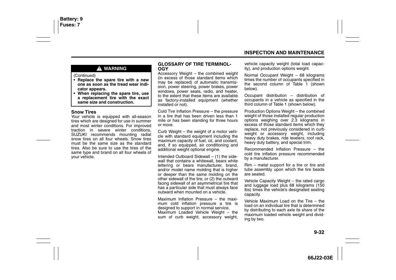 Suzuki Grand Vitara 99011-66J22-03E User Manual | Page 239 / 290