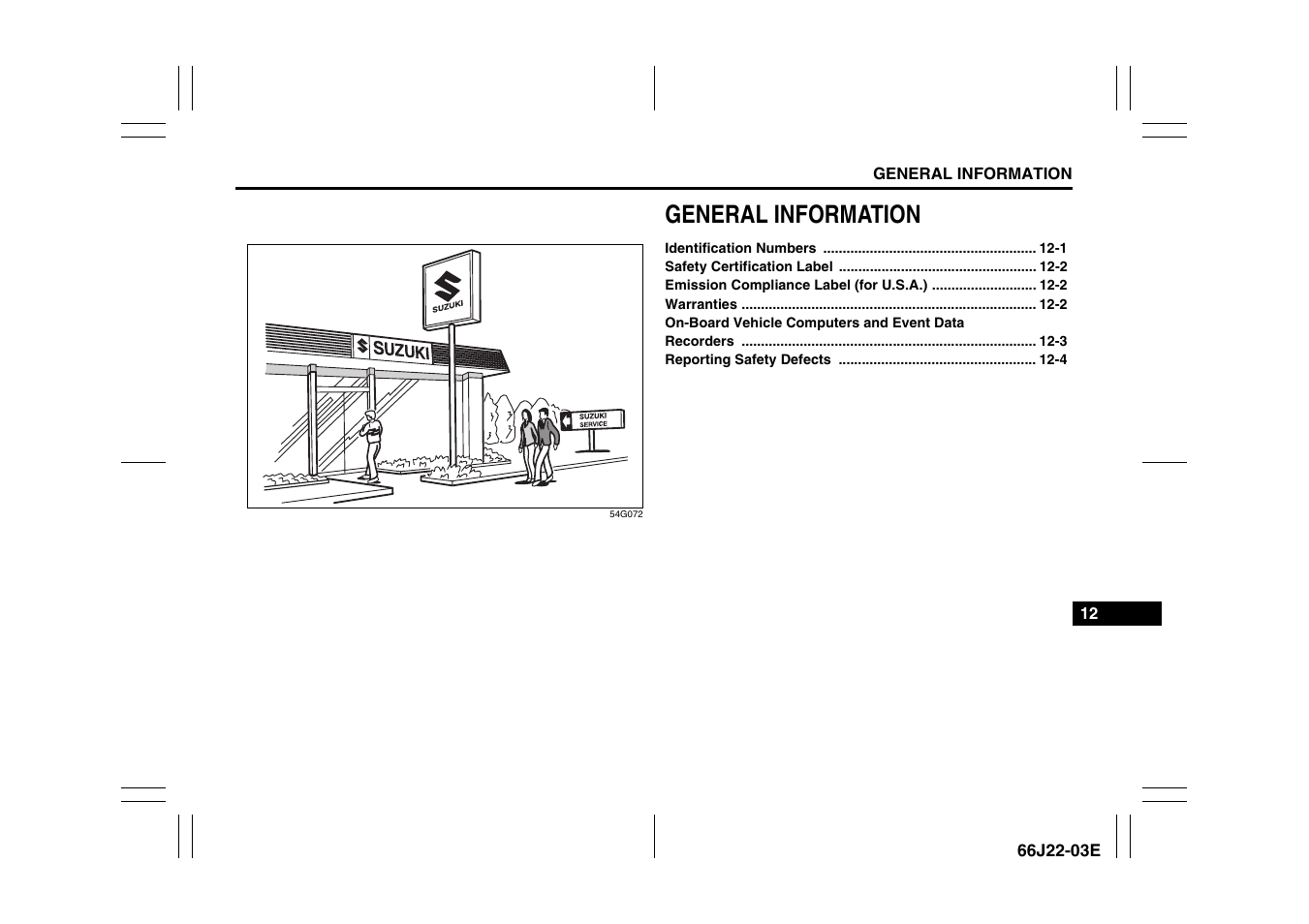 General information | Suzuki Grand Vitara 99011-66J22-03E User Manual | Page 269 / 290