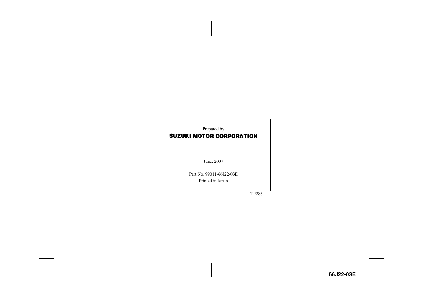 Suzuki Grand Vitara 99011-66J22-03E User Manual | Page 289 / 290