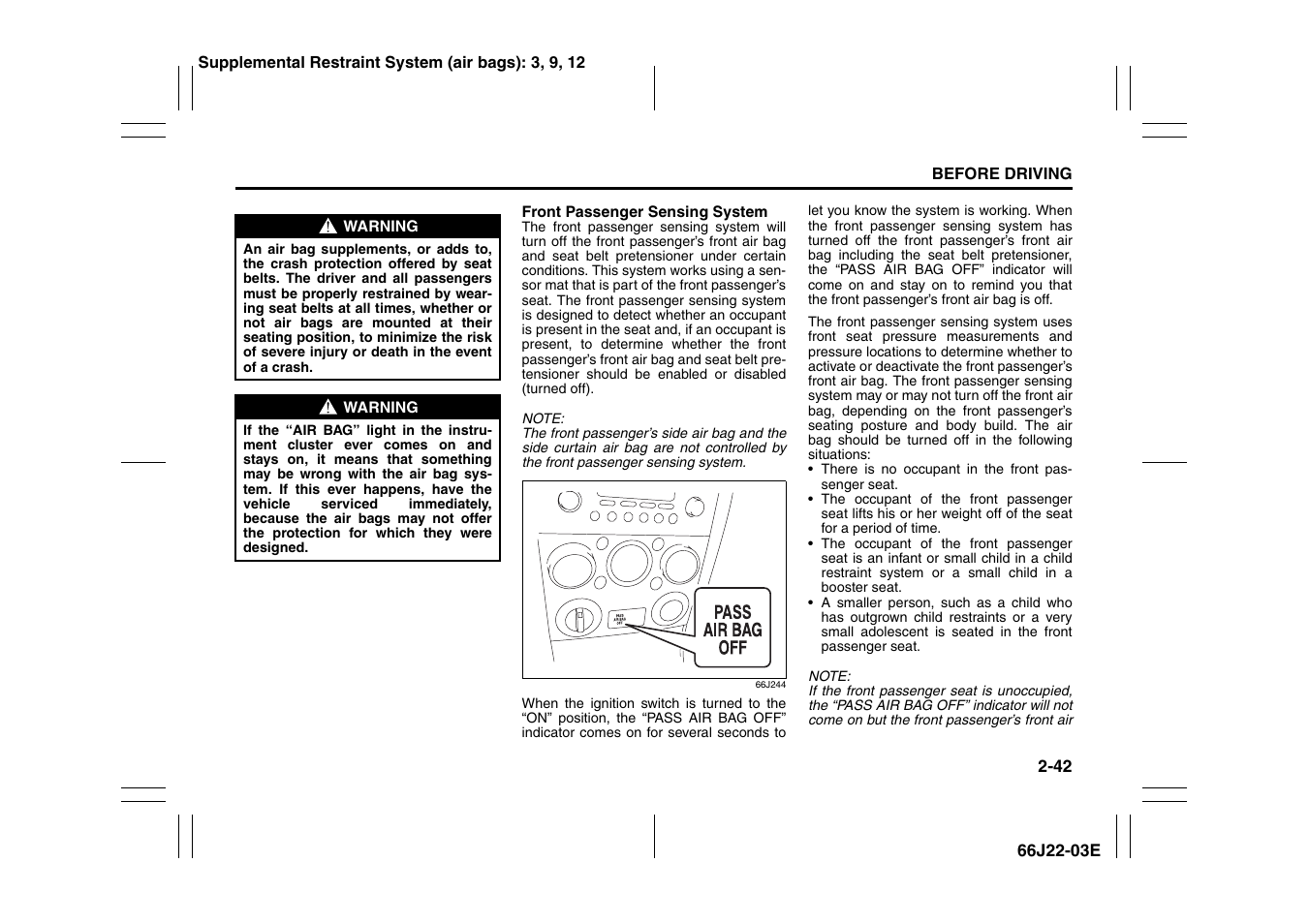 Suzuki Grand Vitara 99011-66J22-03E User Manual | Page 55 / 290