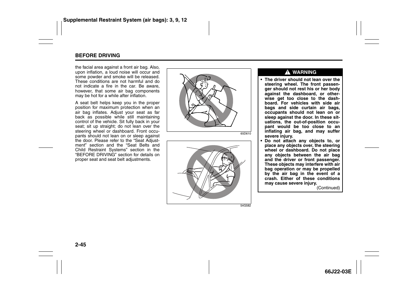 Suzuki Grand Vitara 99011-66J22-03E User Manual | Page 58 / 290