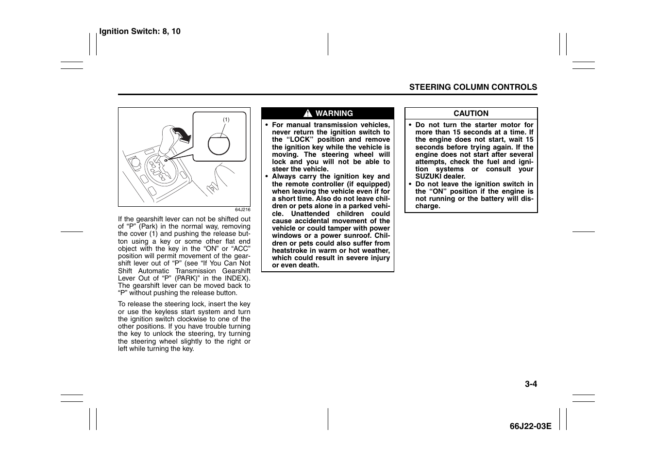 Suzuki Grand Vitara 99011-66J22-03E User Manual | Page 65 / 290