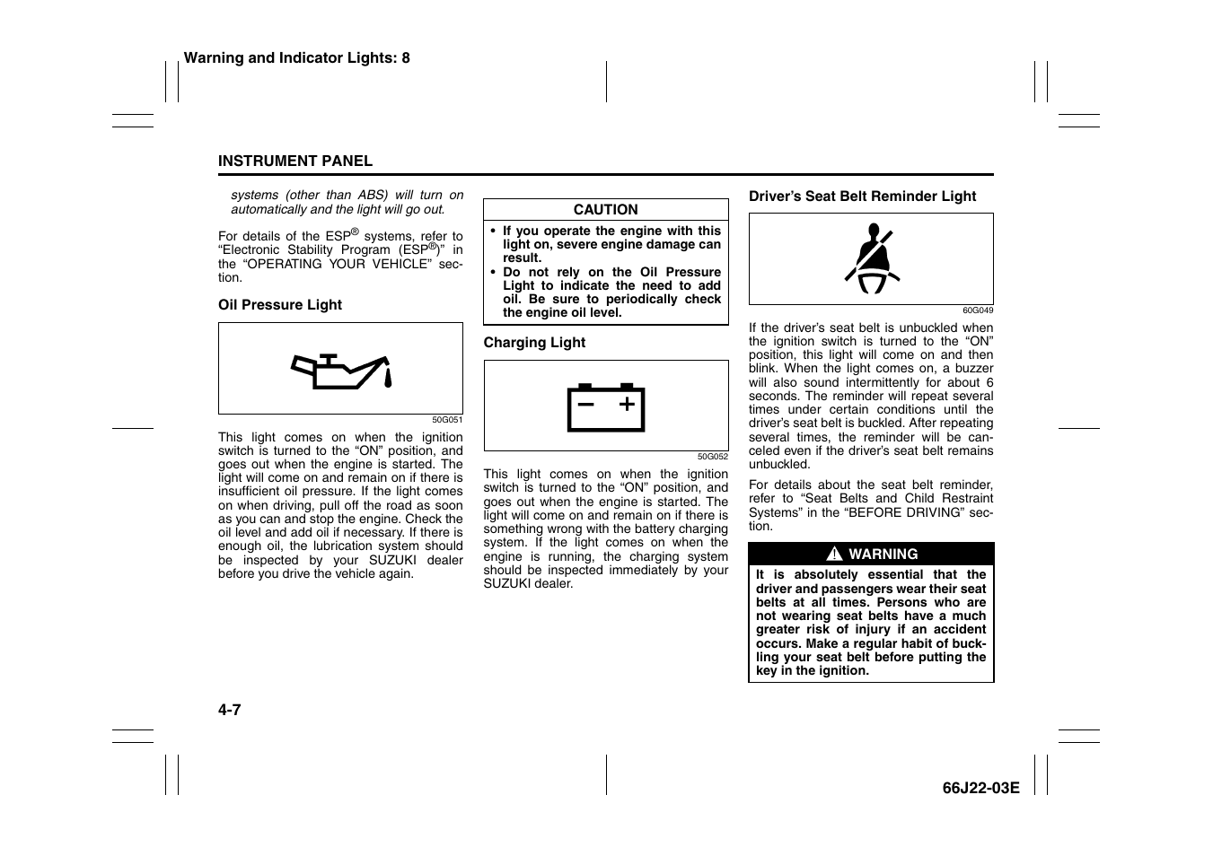 Suzuki Grand Vitara 99011-66J22-03E User Manual | Page 82 / 290