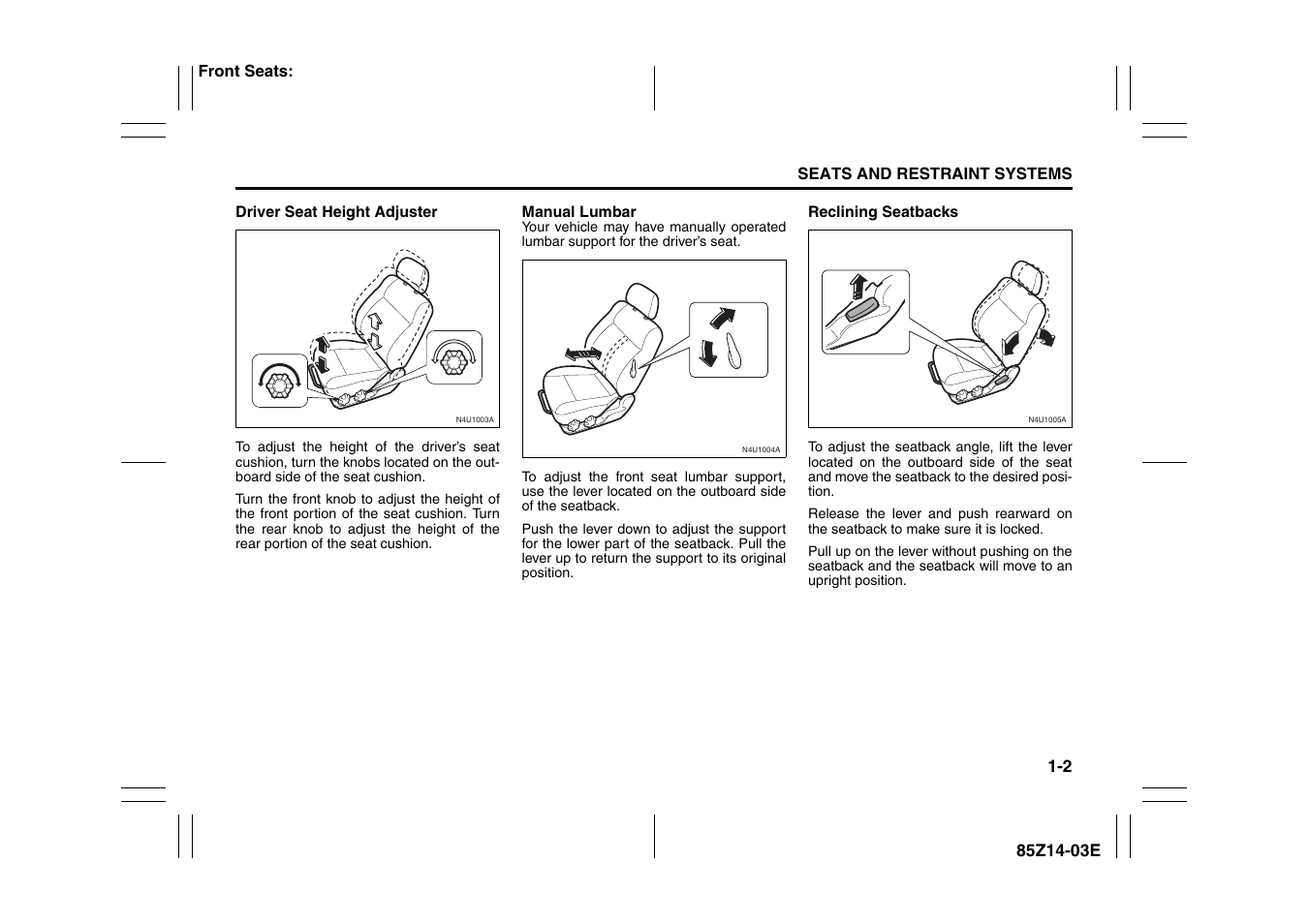 Suzuki 2008 Reno User Manual | Page 14 / 226