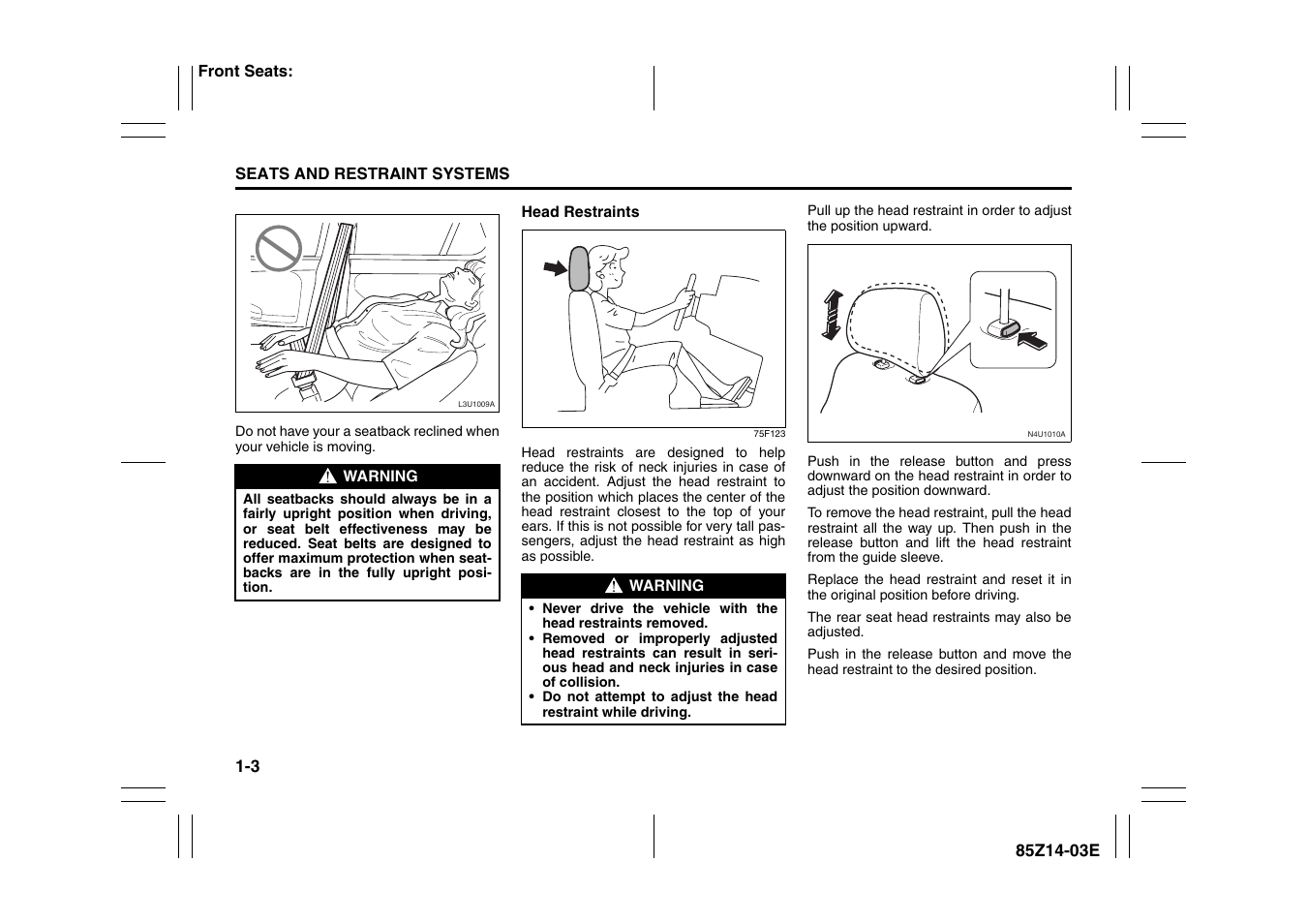 Suzuki 2008 Reno User Manual | Page 15 / 226