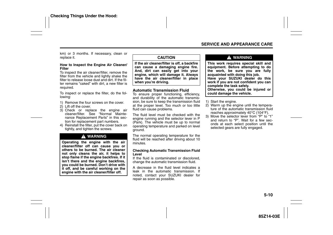 Suzuki 2008 Reno User Manual | Page 154 / 226