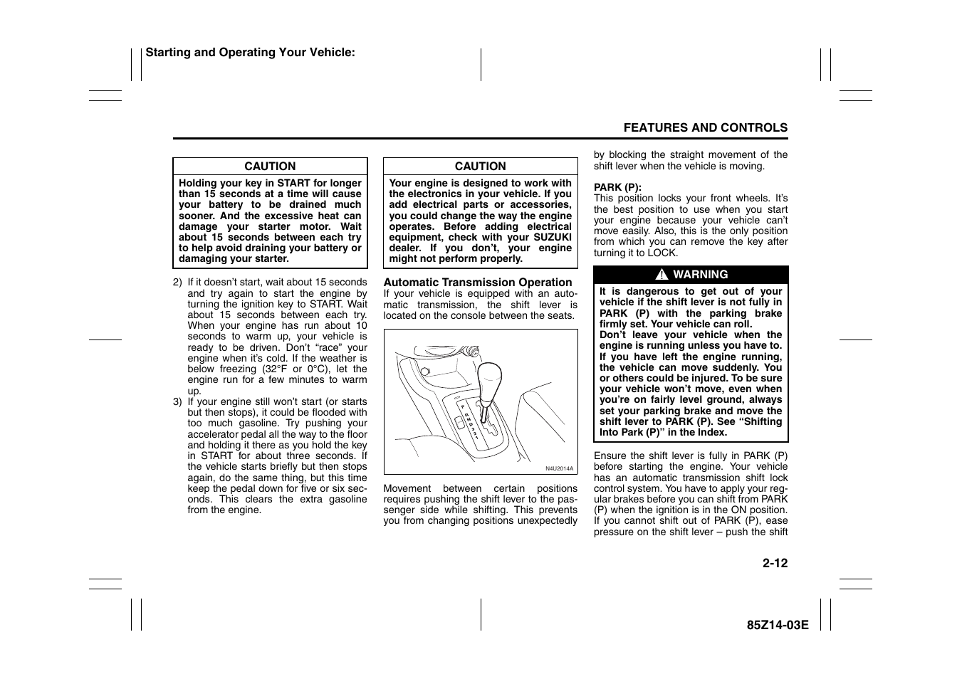 Suzuki 2008 Reno User Manual | Page 60 / 226