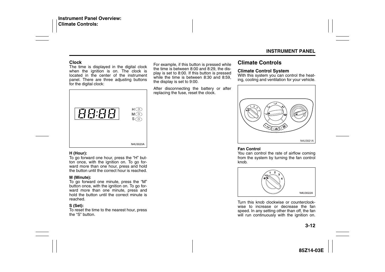 Climate controls -12 | Suzuki 2008 Reno User Manual | Page 86 / 226