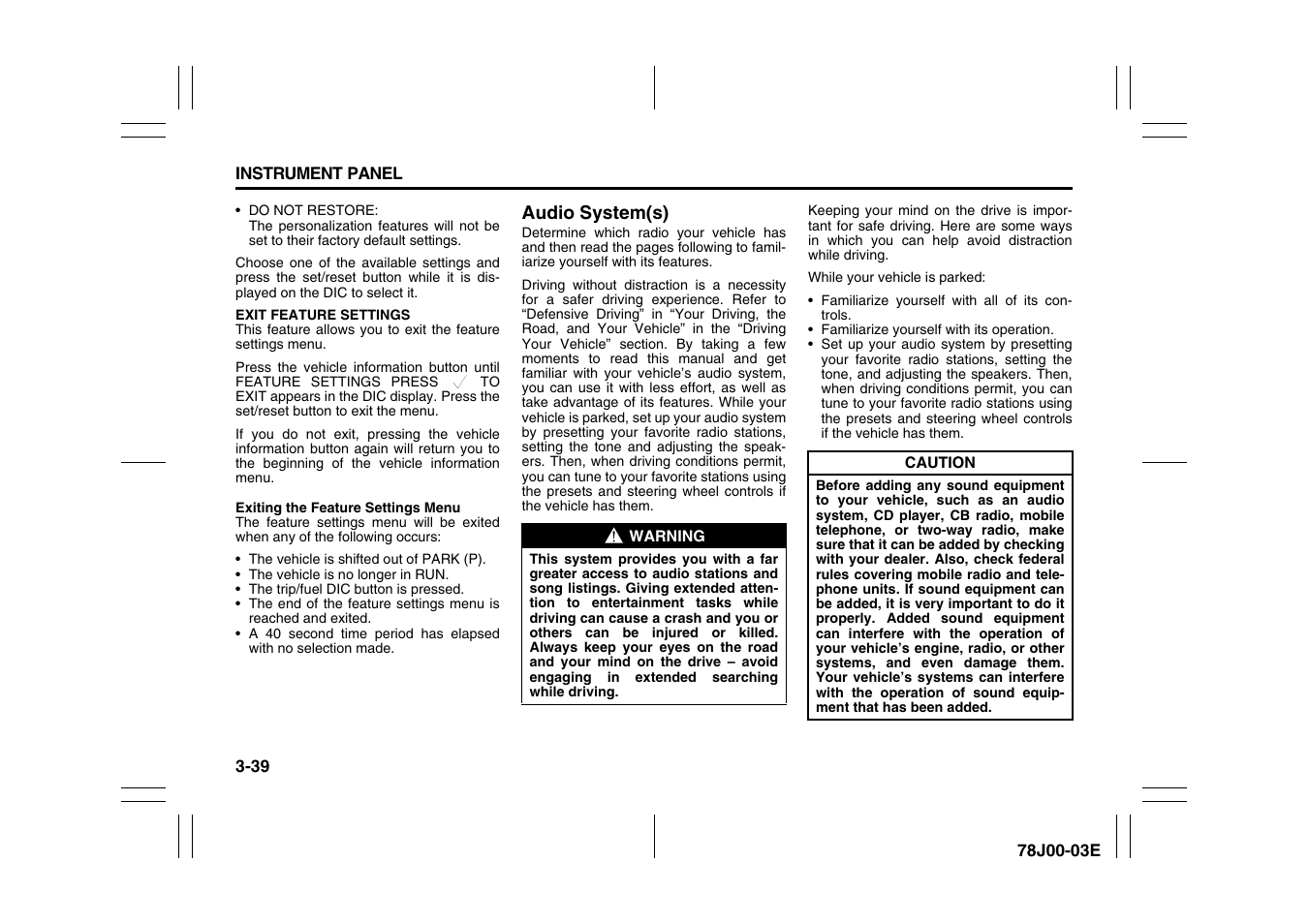 Suzuki XL7 User Manual | Page 121 / 274