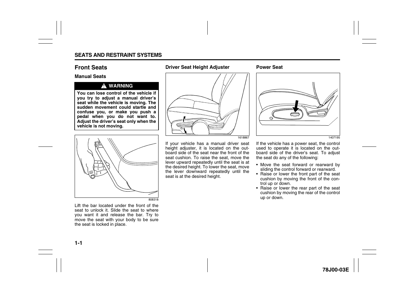 Suzuki XL7 User Manual | Page 13 / 274