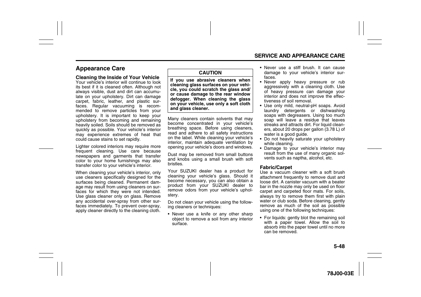 Suzuki XL7 User Manual | Page 232 / 274