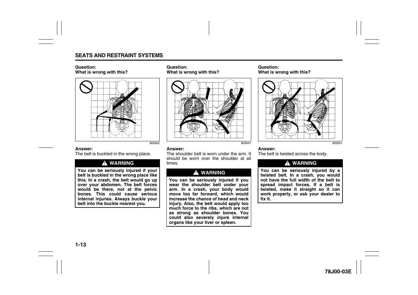 Suzuki XL7 User Manual | Page 25 / 274