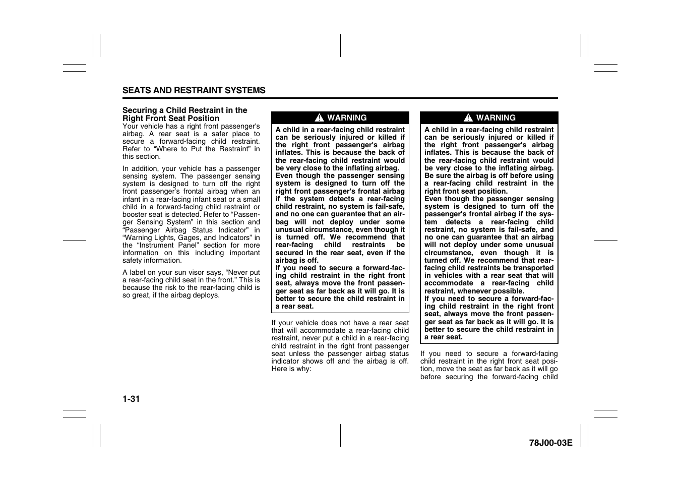 Suzuki XL7 User Manual | Page 43 / 274