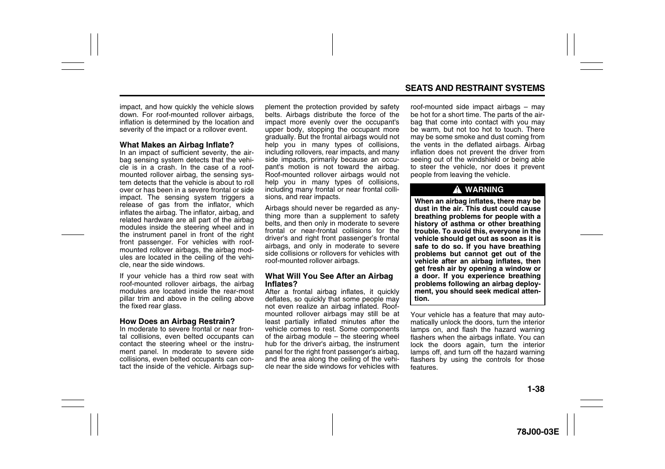 Suzuki XL7 User Manual | Page 50 / 274