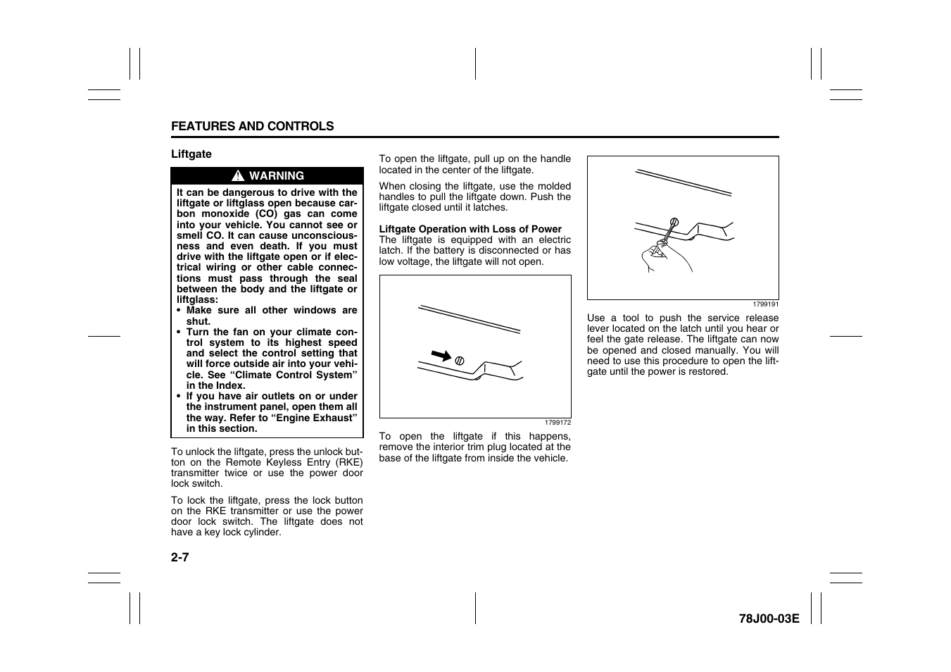 Suzuki XL7 User Manual | Page 63 / 274