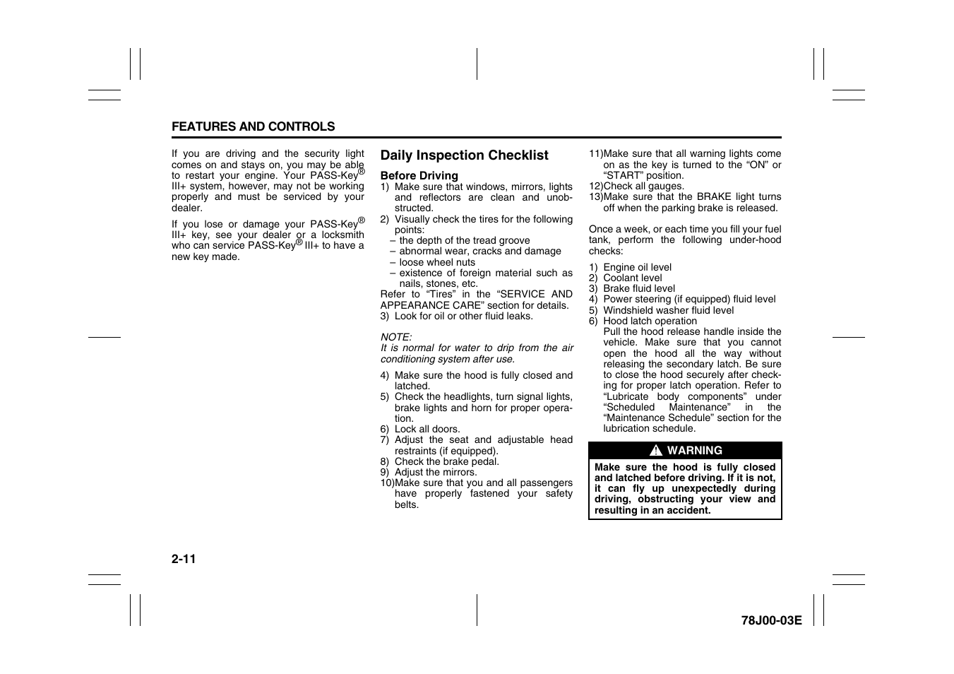 Suzuki XL7 User Manual | Page 67 / 274