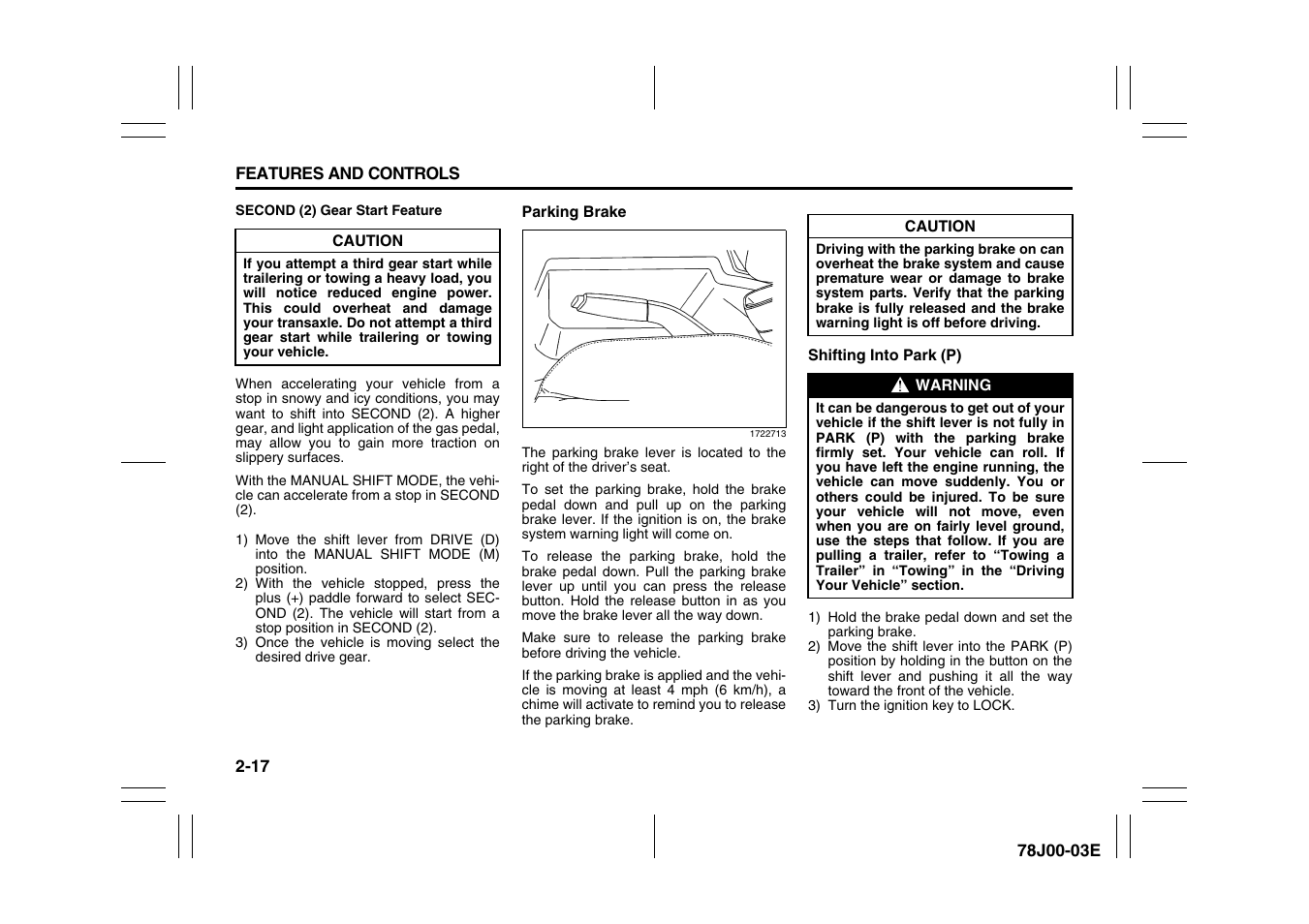 Suzuki XL7 User Manual | Page 73 / 274