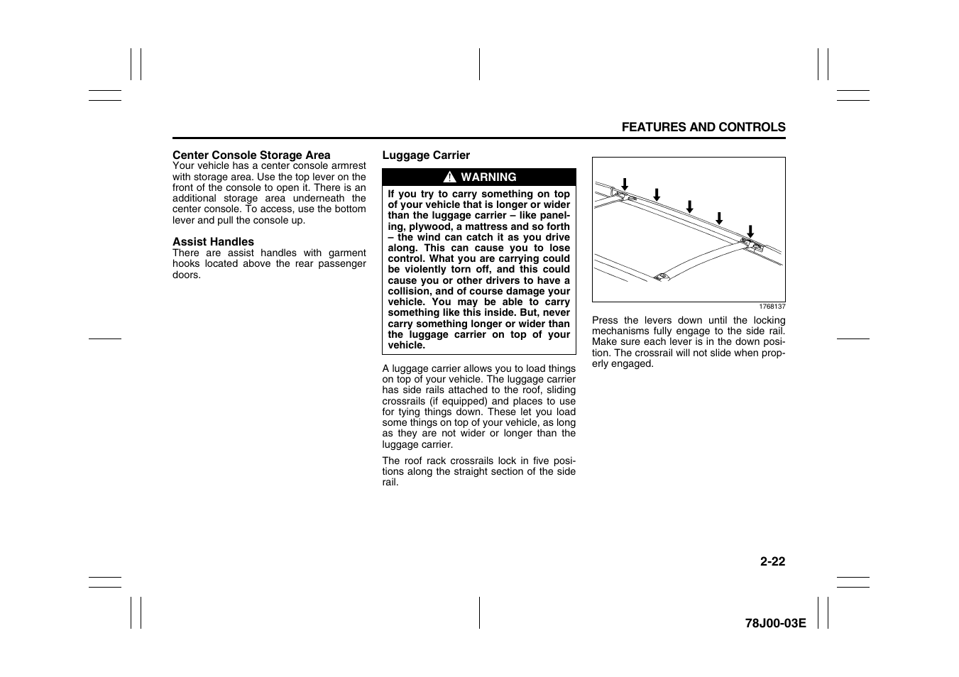 Suzuki XL7 User Manual | Page 78 / 274