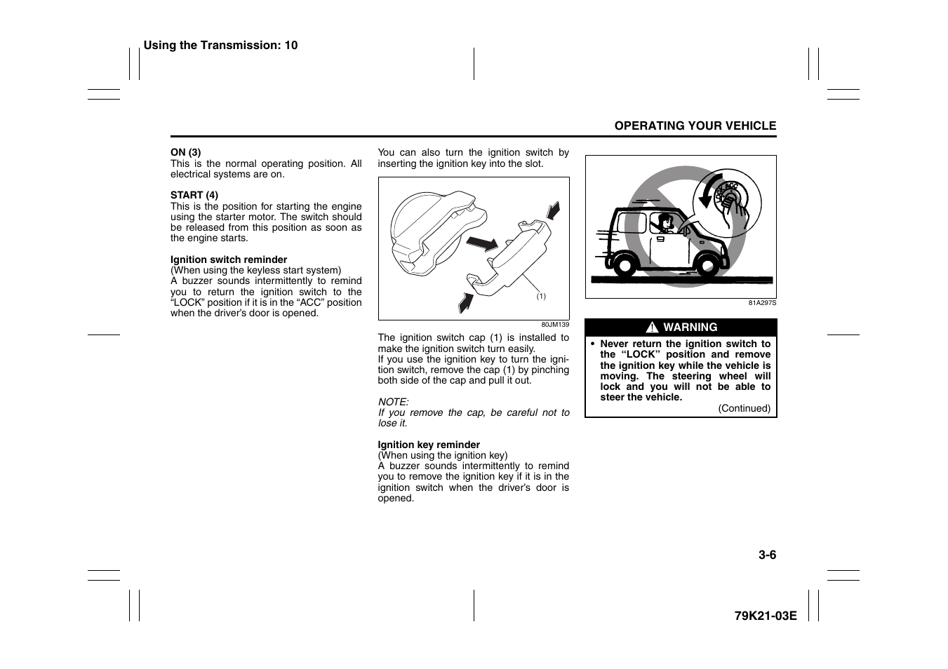 Suzuki 2010 Grand Vitara User Manual | Page 107 / 337