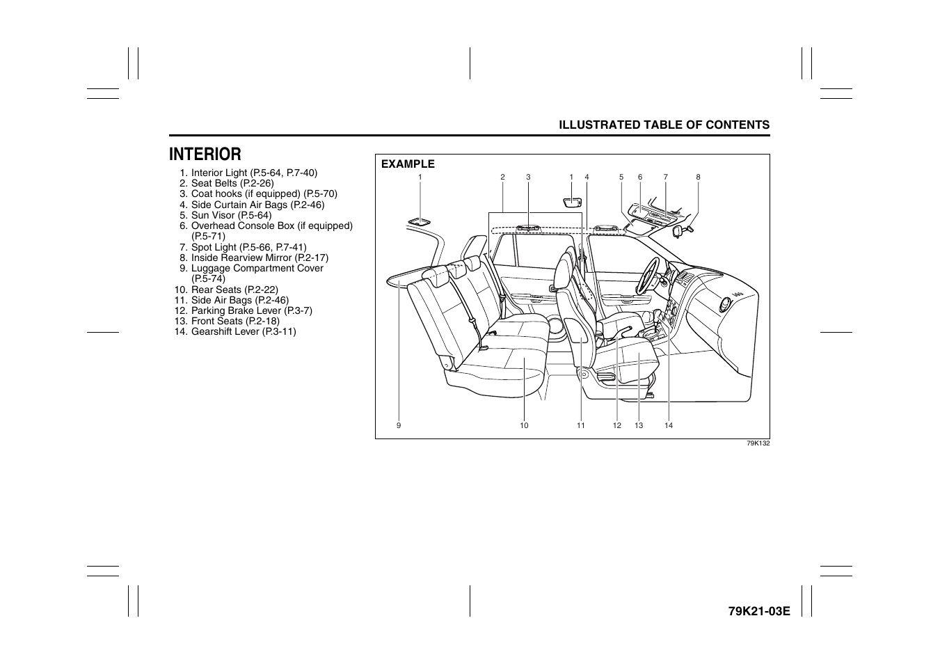 Interior | Suzuki 2010 Grand Vitara User Manual | Page 11 / 337