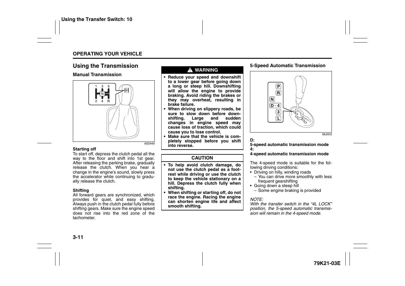 Suzuki 2010 Grand Vitara User Manual | Page 112 / 337