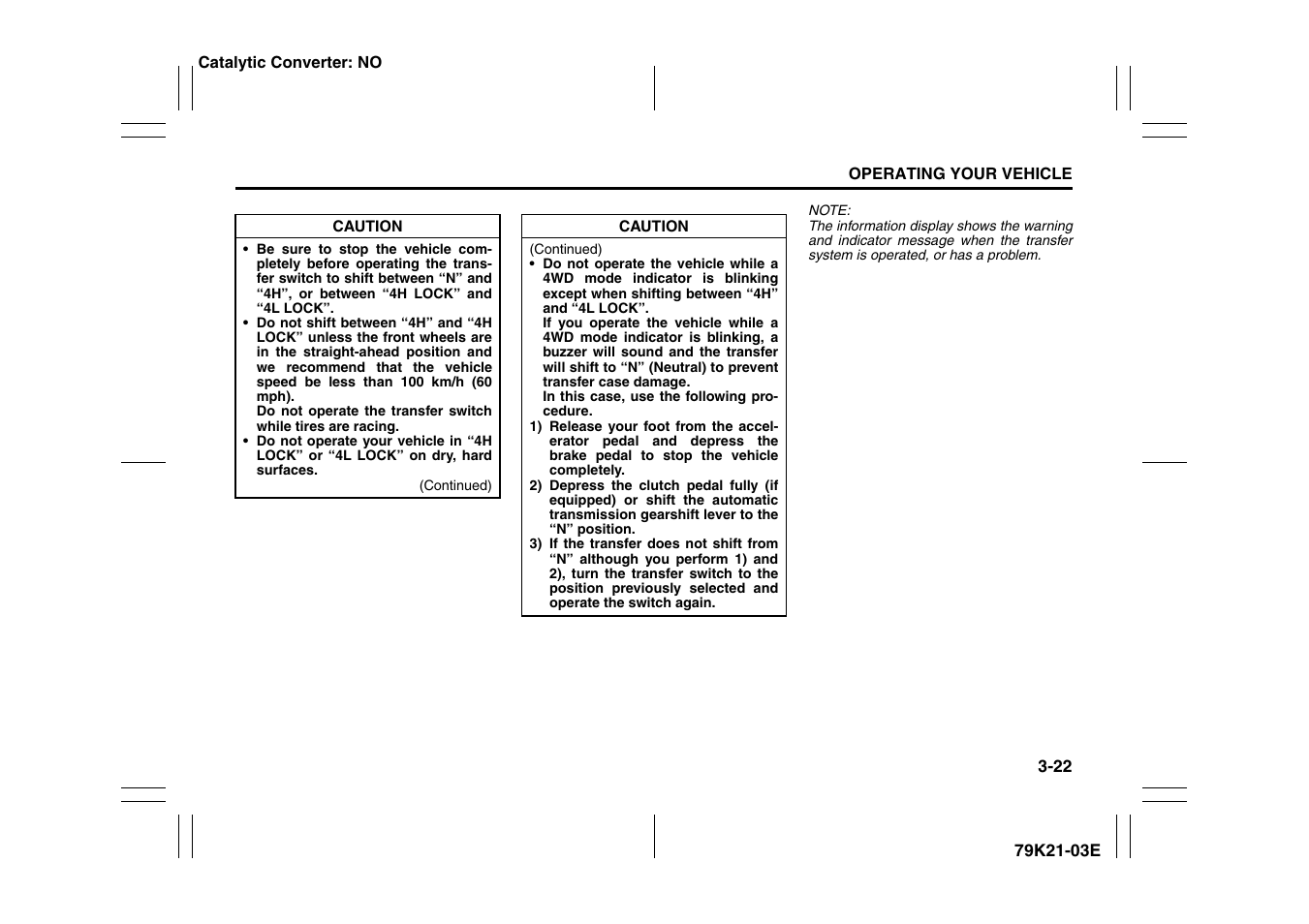 Suzuki 2010 Grand Vitara User Manual | Page 123 / 337