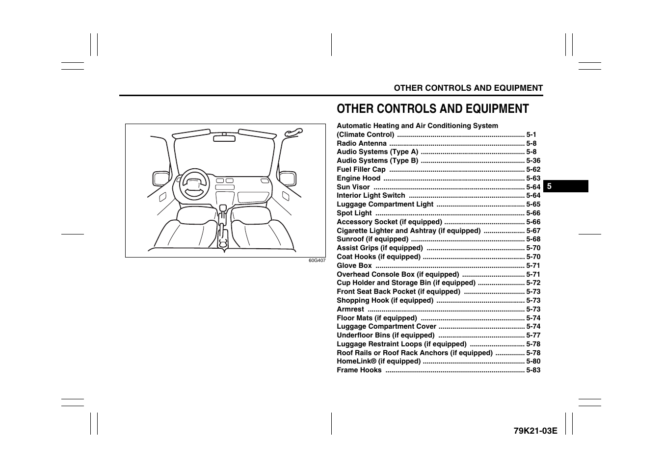 Other controls and equipment | Suzuki 2010 Grand Vitara User Manual | Page 153 / 337