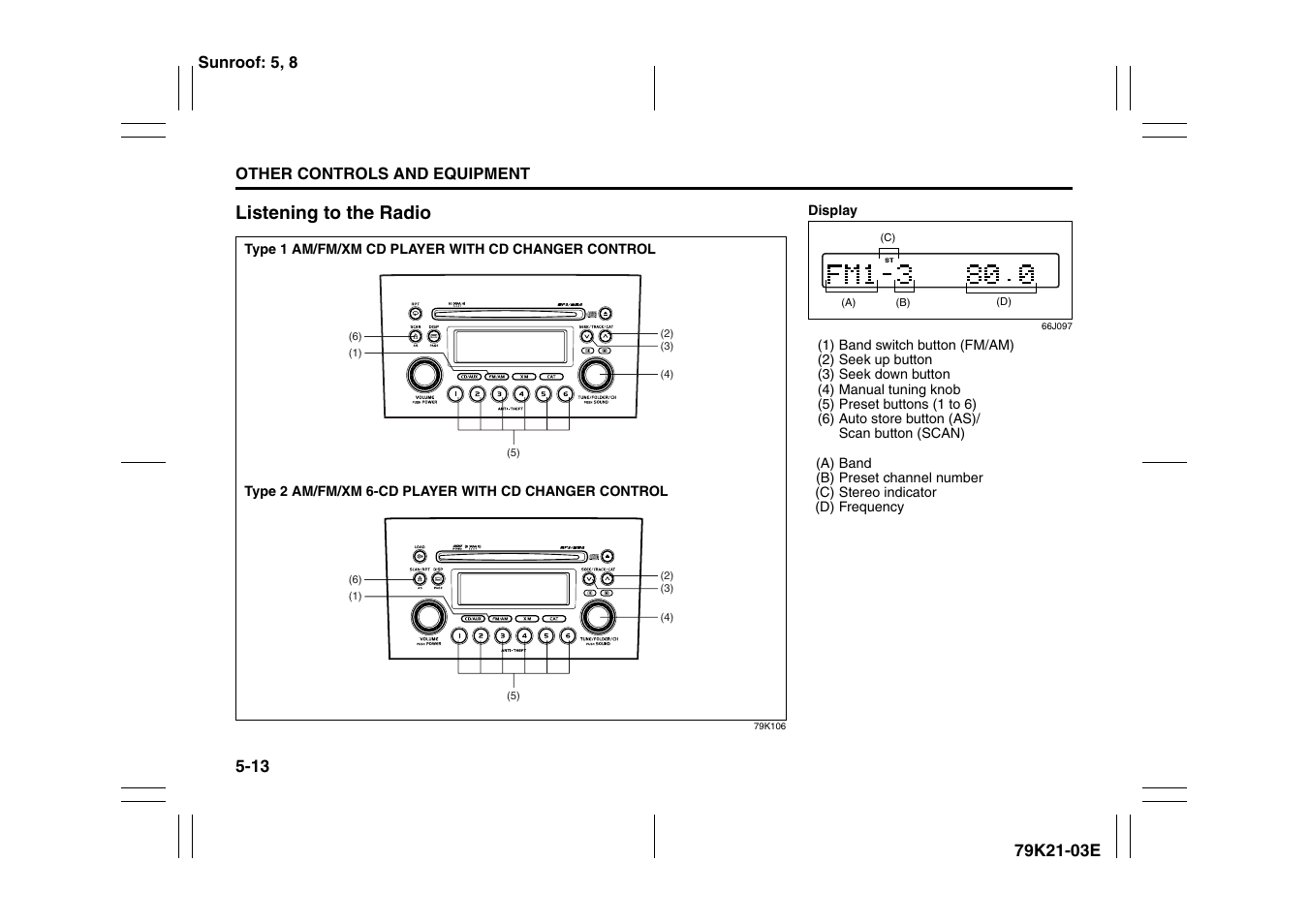 Listening to the radio | Suzuki 2010 Grand Vitara User Manual | Page 166 / 337