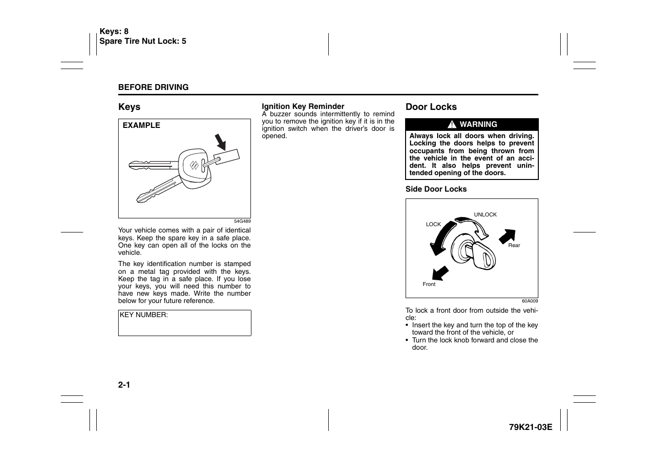 Suzuki 2010 Grand Vitara User Manual | Page 18 / 337