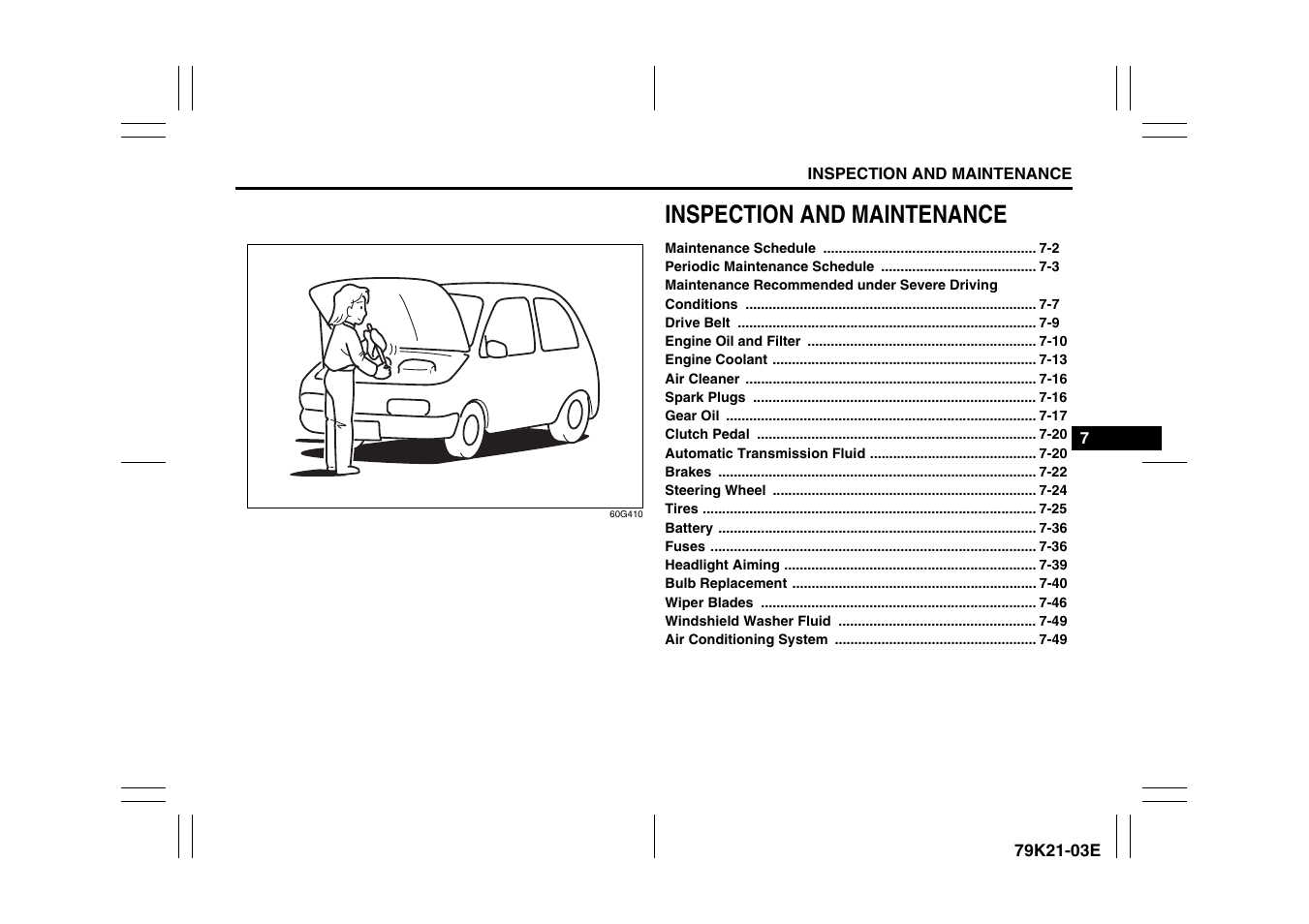 Inspection and maintenance | Suzuki 2010 Grand Vitara User Manual | Page 249 / 337