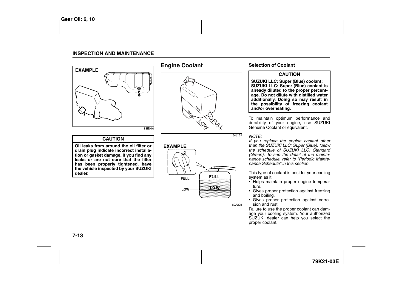 Engine coolant -13 | Suzuki 2010 Grand Vitara User Manual | Page 262 / 337