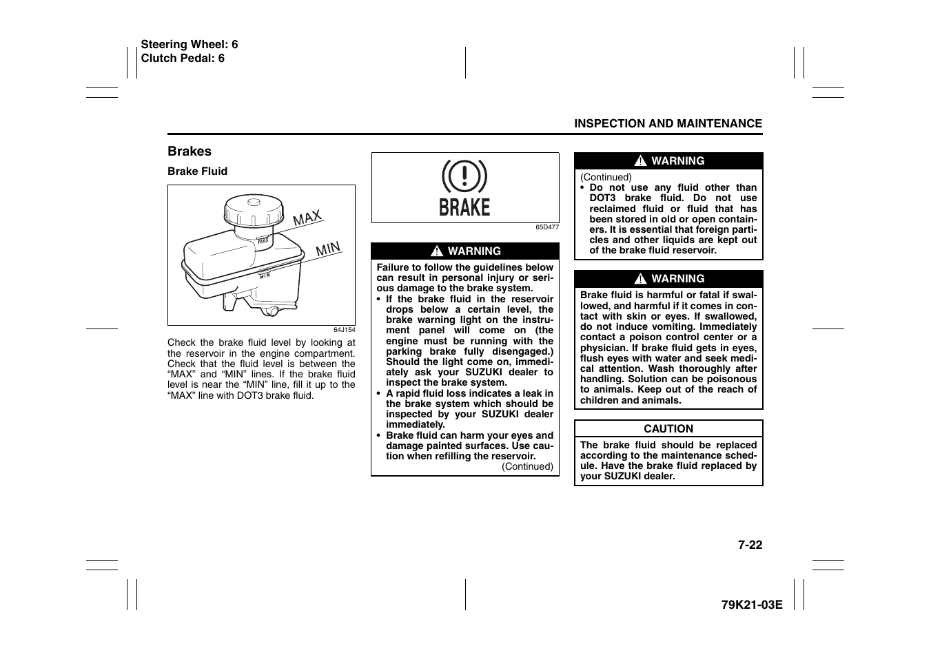 Brakes -22 | Suzuki 2010 Grand Vitara User Manual | Page 271 / 337